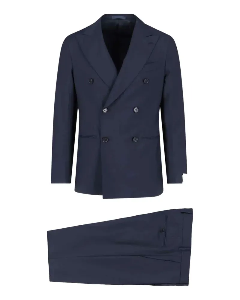Caruso double-breasted suit - Blau Blau