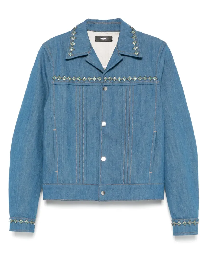 Amiri Jacke mit Kristallen - Blau Blau