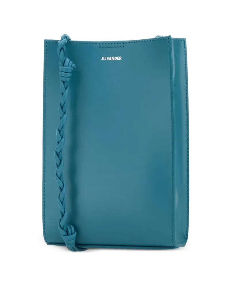 Jil Sander small Tangle braided leather crossbody bag - Blau Blau