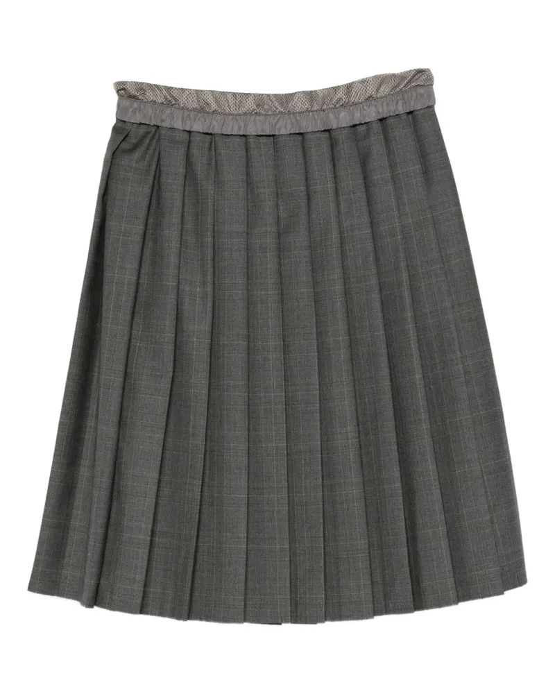 Miu Miu Minirock mit Falten - Grau Grau