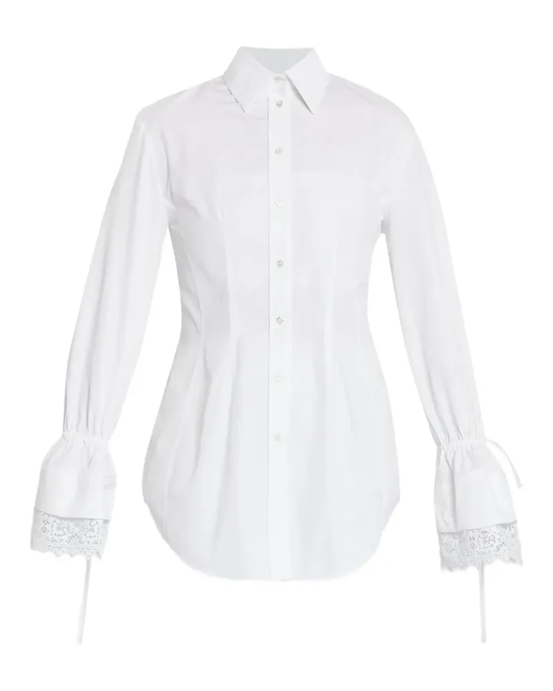 Erdem Spitzenhemd mit Schleifendetail - Weiß Weiß