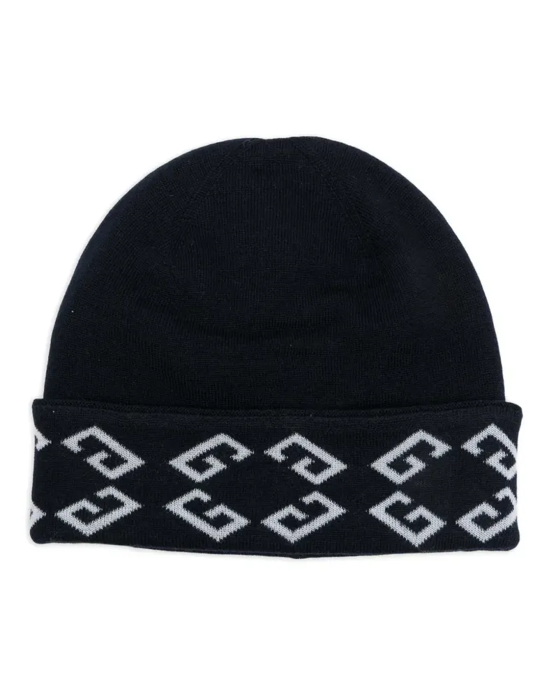 Givenchy Beanie mit geometrischem Motiv - Blau Blau