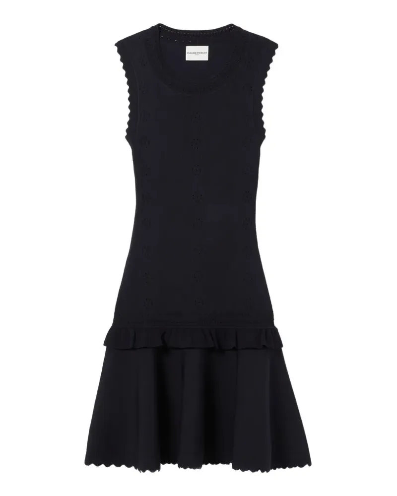 Claudie Pierlot Gerüschtes Kleid mit Wellensaum - Blau Blau