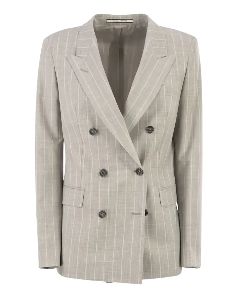 Tagliatore double-breasted pinstripe blazer - Grau Grau