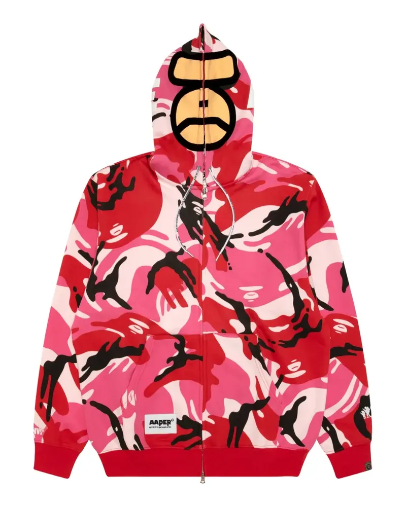 BAPE Kapuzenjacke mit grafischem Print - Rosa Rosa