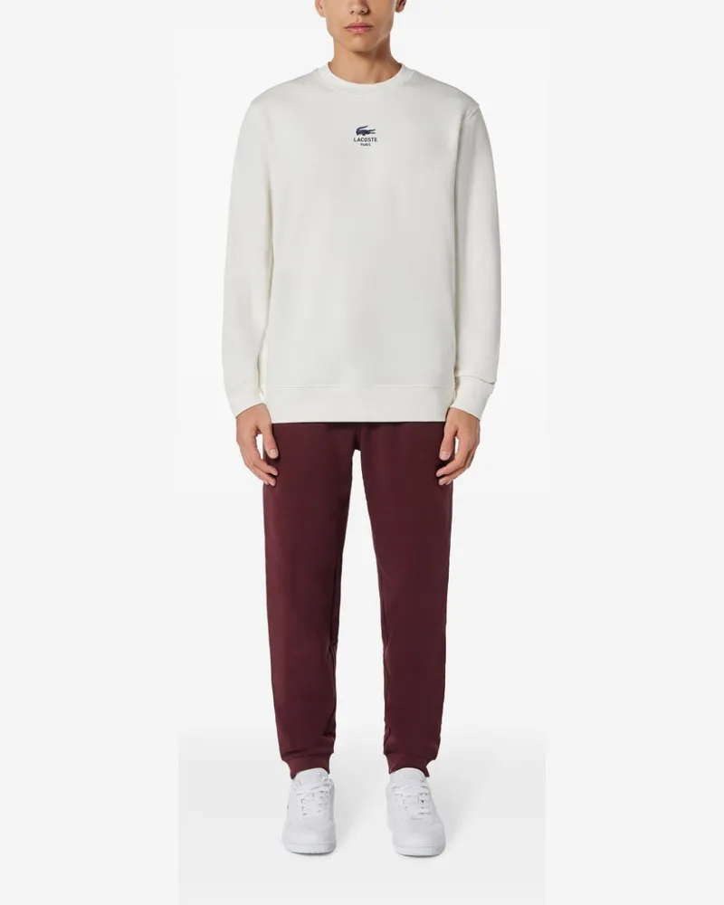 Lacoste Sweatshirt mit Logo-Print - Weiß Weiß
