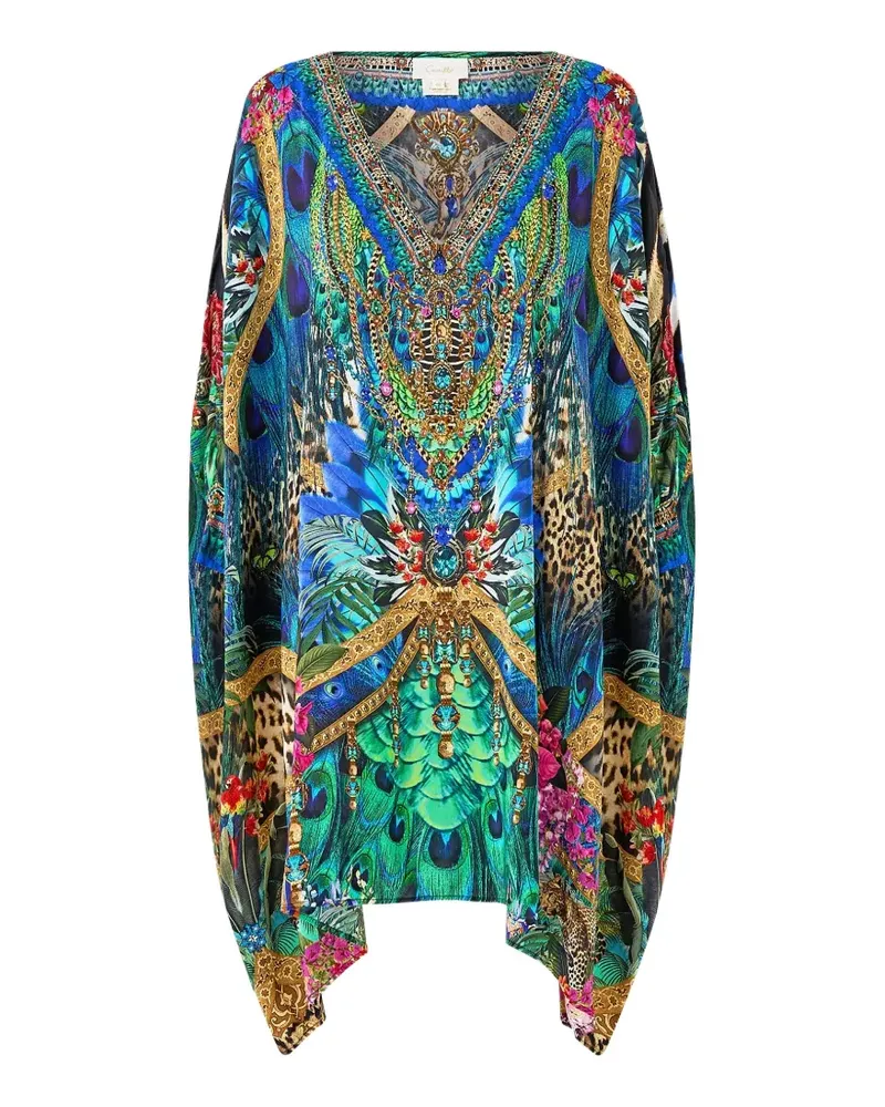 Camilla animal alchemy kaftan - Blau Blau
