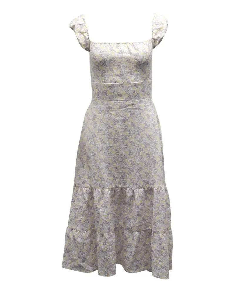 Reformation Minikleid mit Blumen-Print - Nude Nude