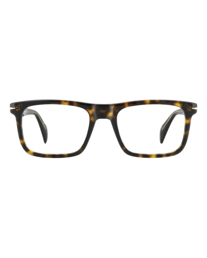 EYEWEAR by DAVID BECKHAM Eckige Brille in Schildpattoptik - Braun Braun