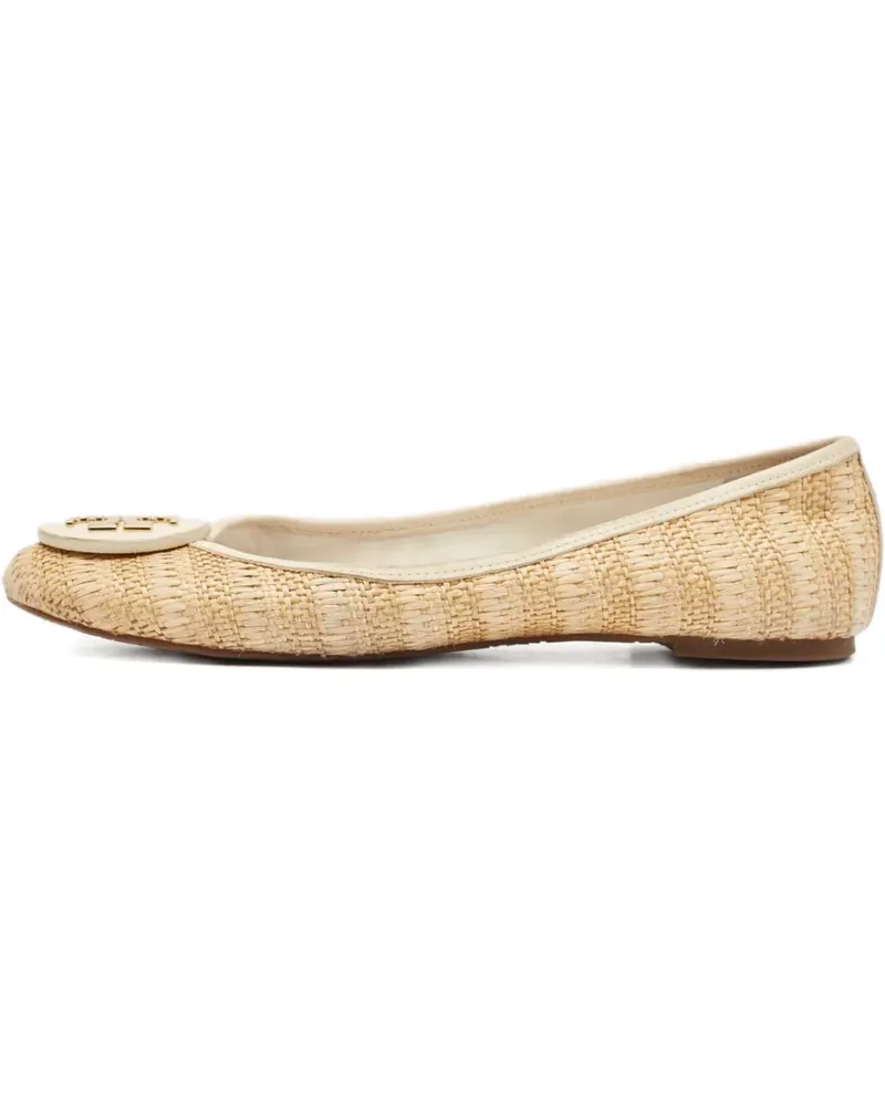 Tory Burch 2023 pre-owned Ballerinas aus Raffiabast - Nude Nude
