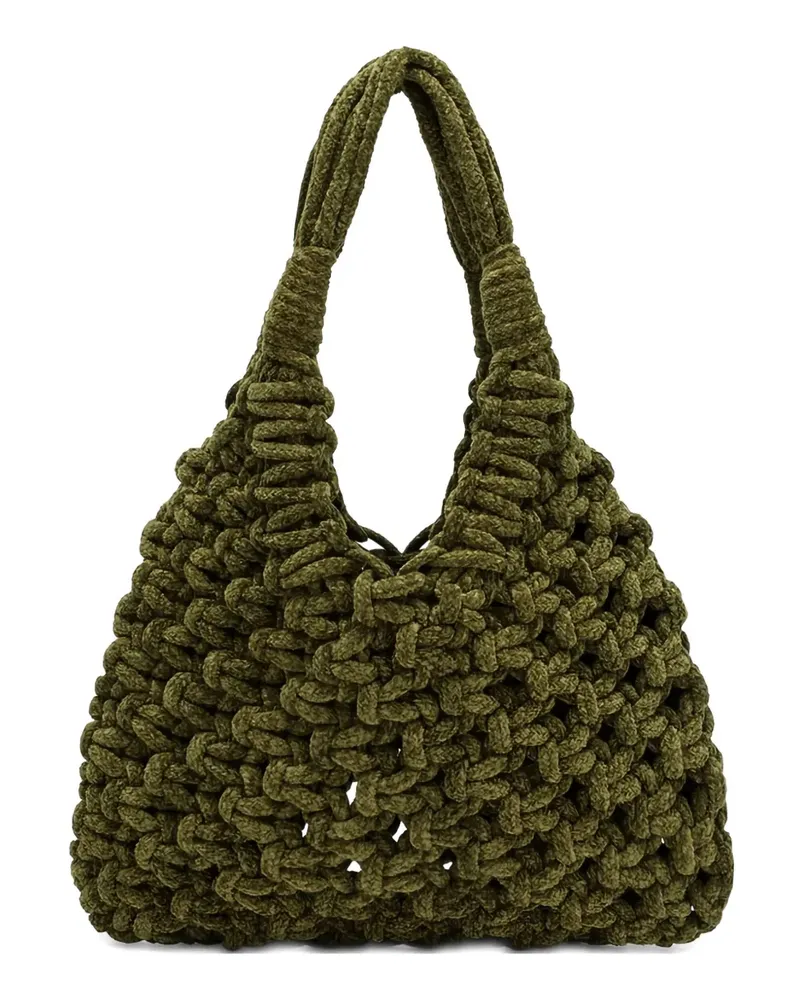 HIBOURAMA Mittelgroße Vannifique Schultertasche aus Samt - Grün Grün