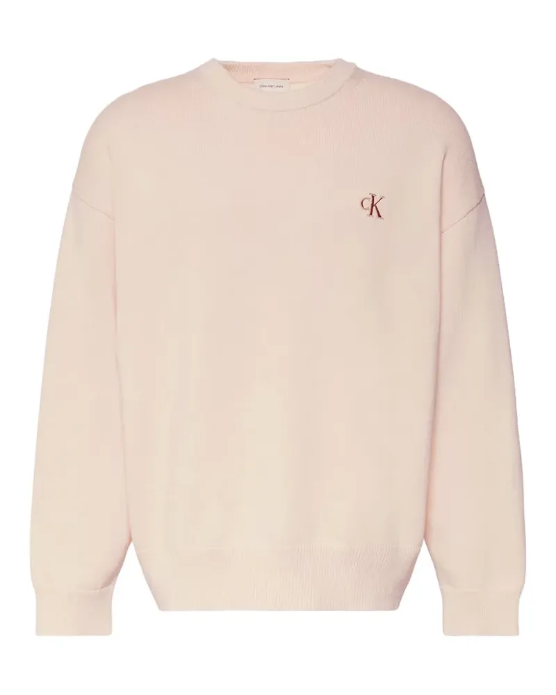 Calvin Klein logo-embroidered sweater - Nude Nude