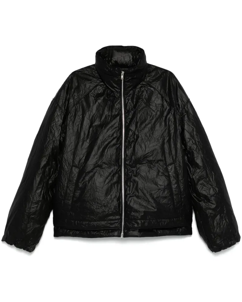 JUUN.J Steppjacke mit Knitteroptik - Schwarz Schwarz