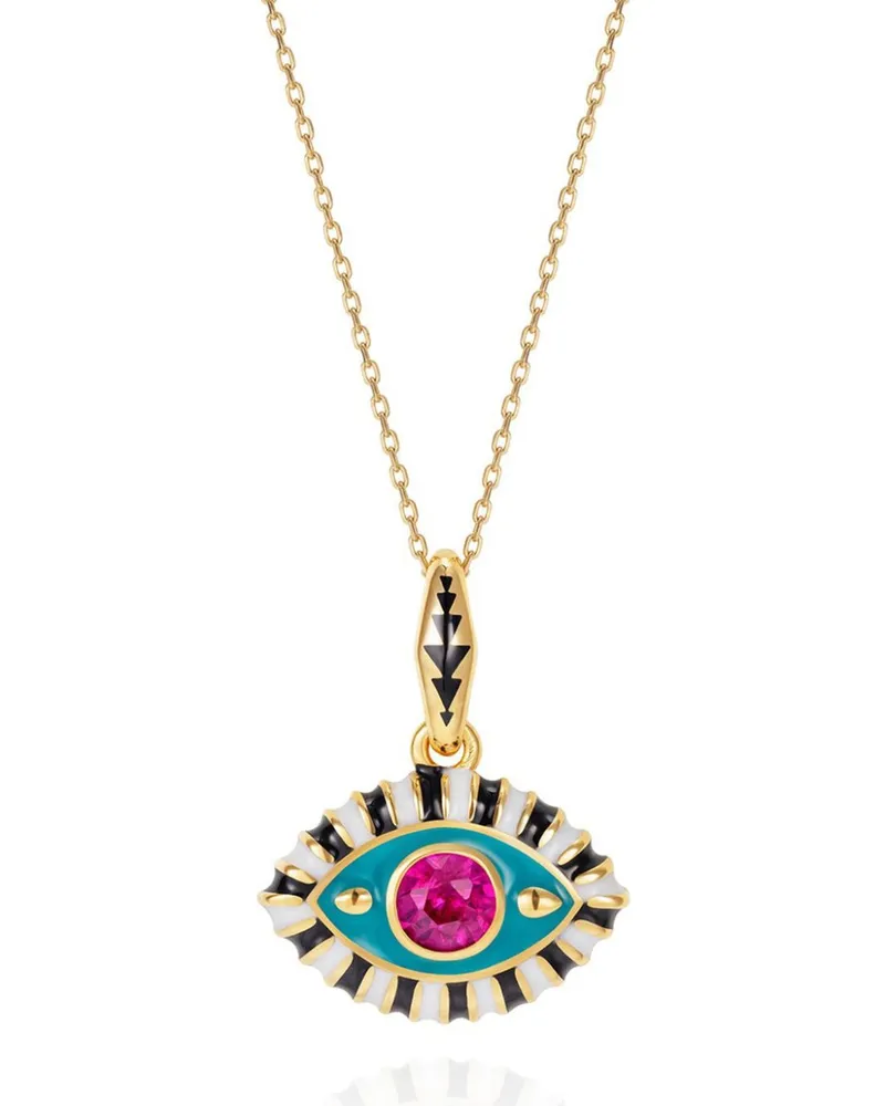 NeverNoT 14kt Life in Colour Gelbgoldhalskette mit Topas Gold