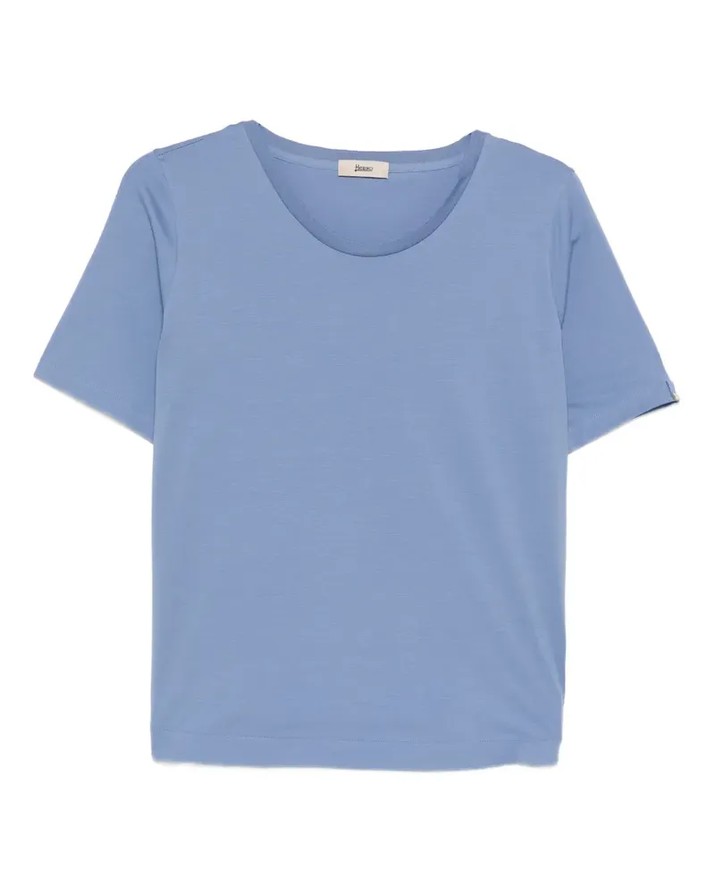 Herno round-hem T-shirt - Blau Blau