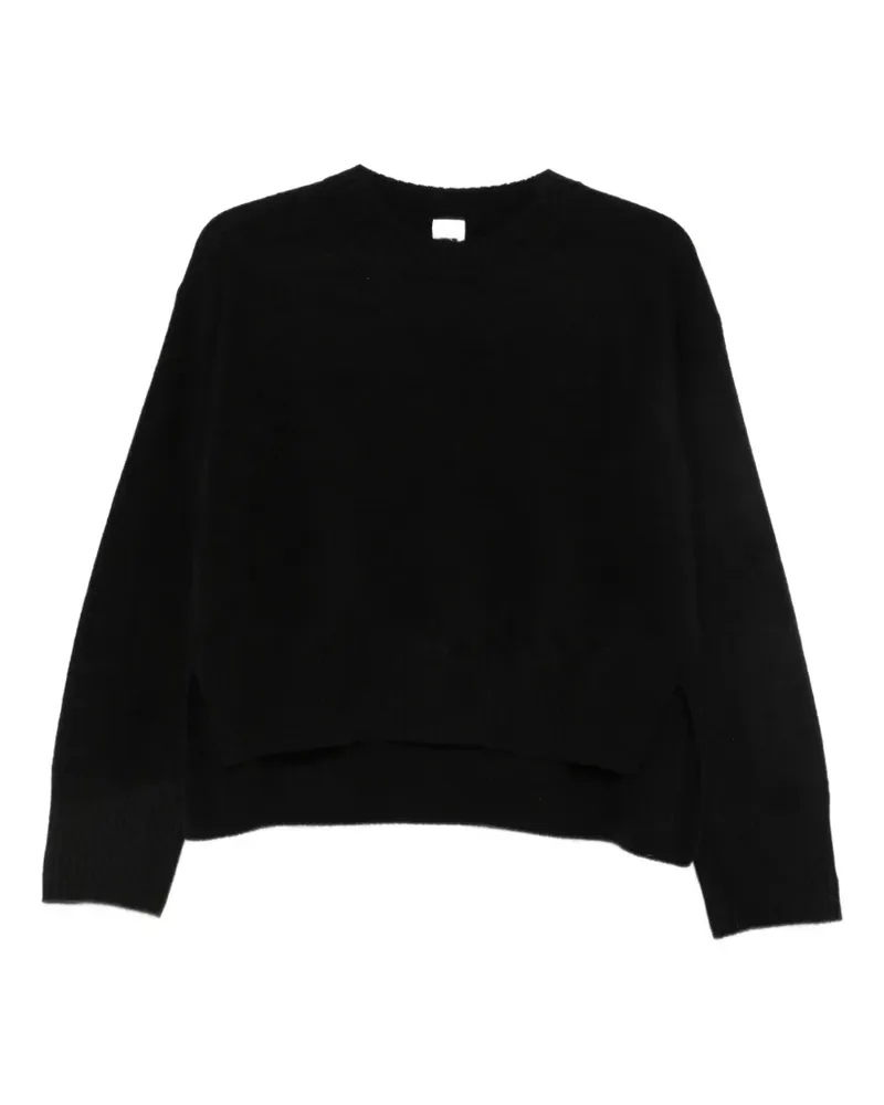 C.T.plage Pullover mit gerippten Details - Schwarz Schwarz