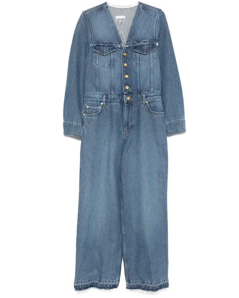 Ganni Jeans-Jumpsuit - Blau Blau