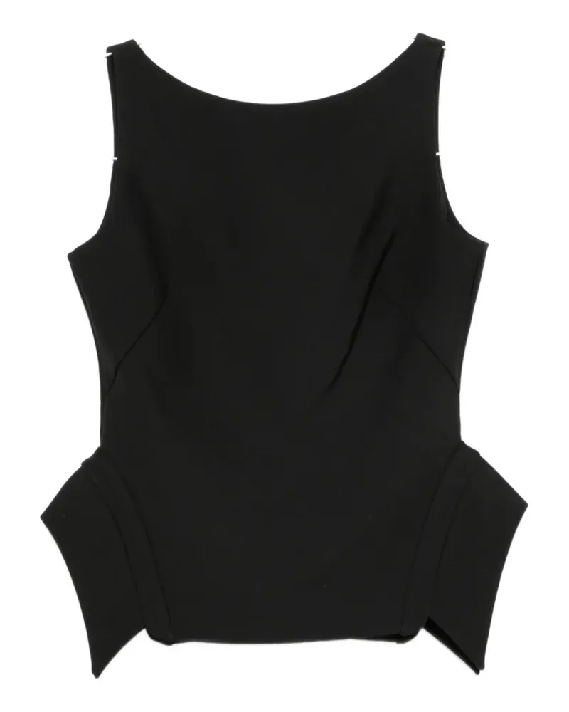 Róhe deconstructed peplum-detail top - Schwarz Schwarz