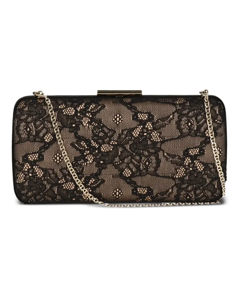 Gianvito Rossi Valì Clutch mit Spitzenmuster - Braun Braun