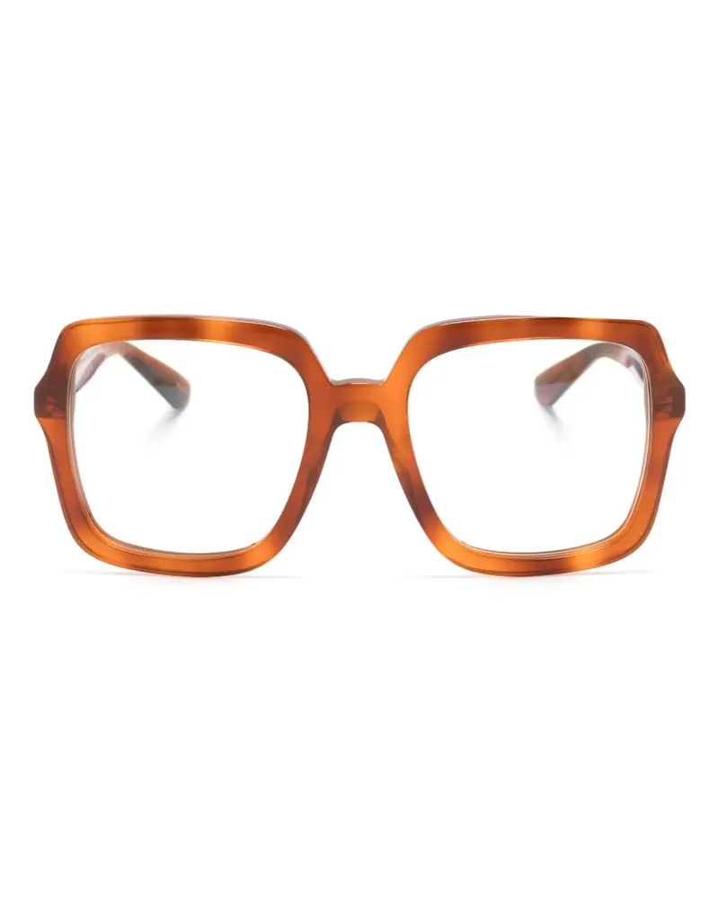 Gucci Eckige Brille in Schildpattoptik - Braun Braun