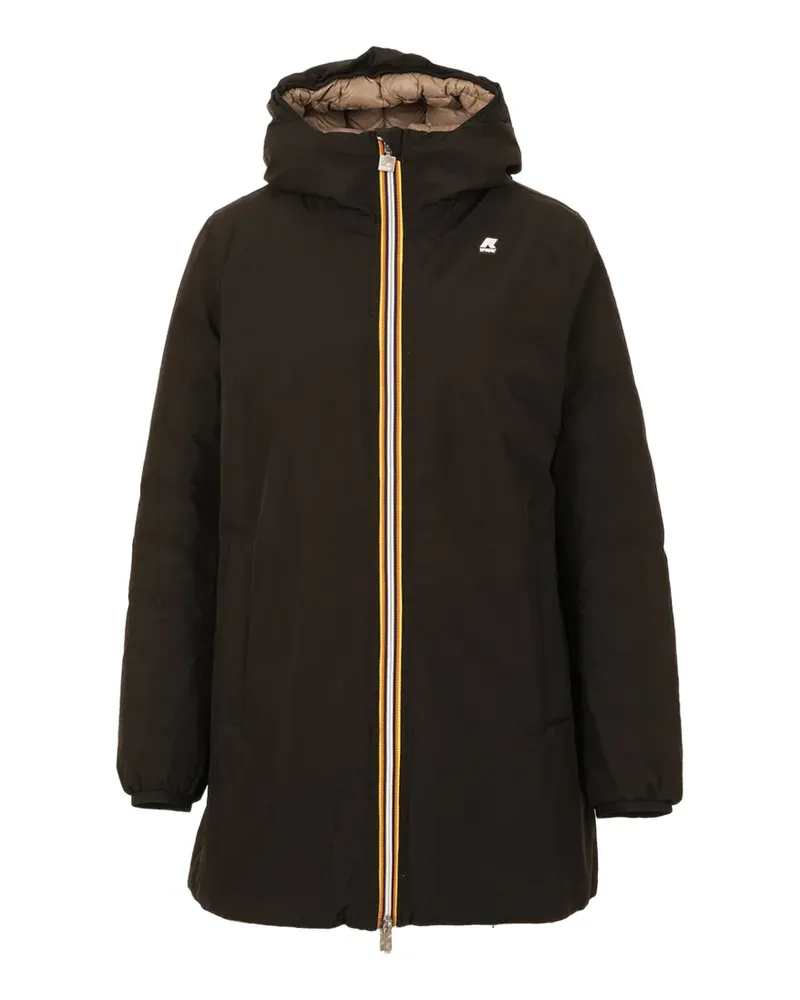 K-Way Sophie St Thermo reversible hooded coat - Schwarz Schwarz