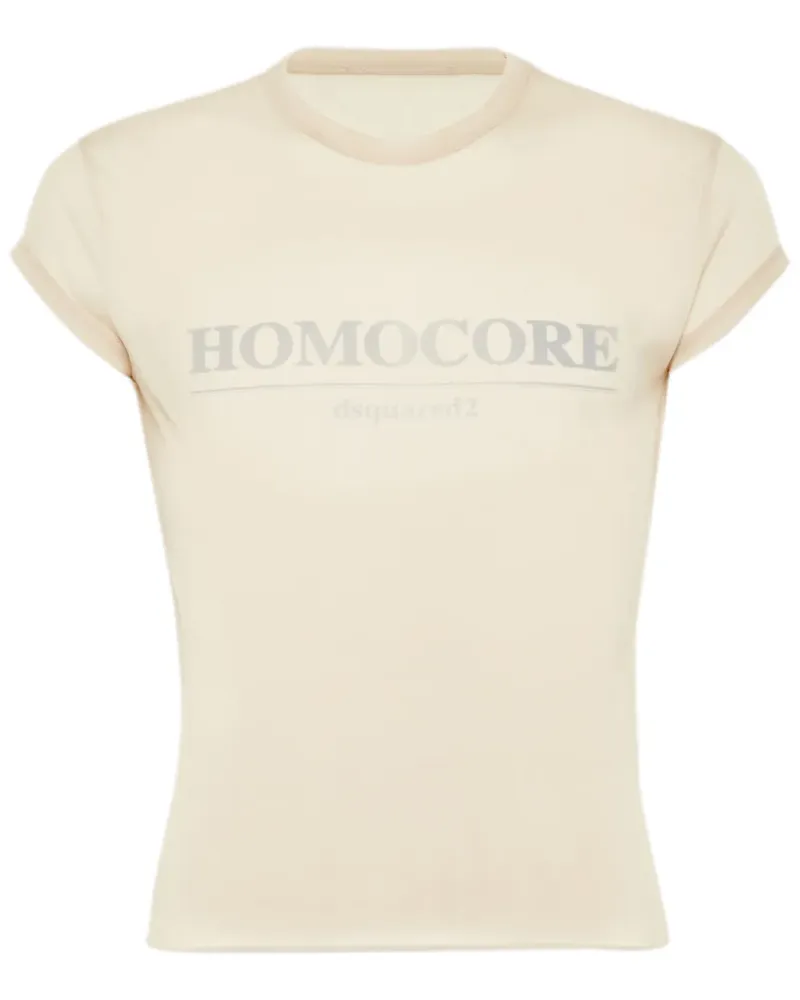 Dsquared2 T-Shirt mit Text-Print - Nude Nude
