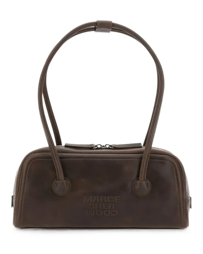 Marge Sherwood logo-debossed leather shoulder bag - Braun Braun