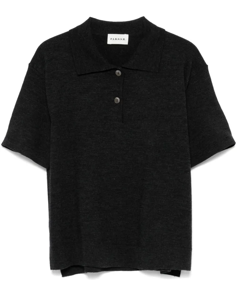 P.A.R.O.S.H. P.A.R.O H. Lime Poloshirt - Grau Grau