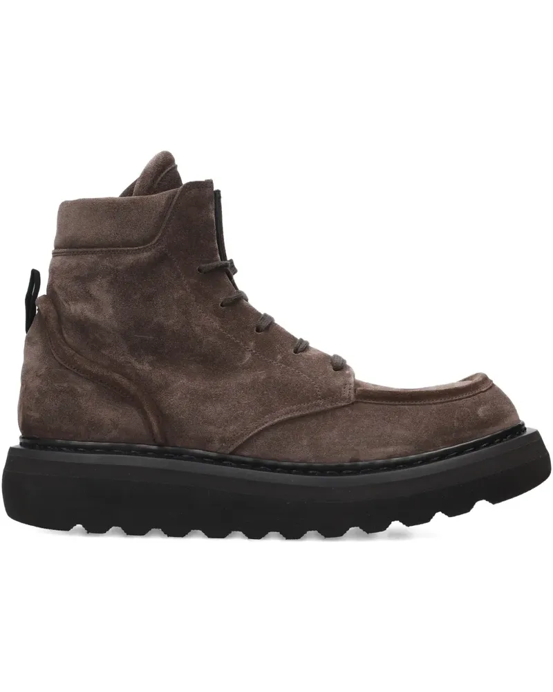 Premiata Schnürstiefel mit Plateausohle - Braun Braun