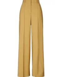 Tory Burch Wide-Leg-Hose mit Falten Gelb