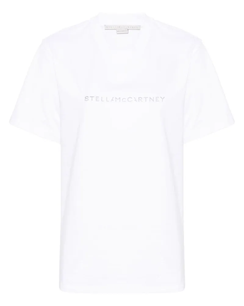 Stella McCartney T-Shirt mit Logo-Print - Weiß Weiß