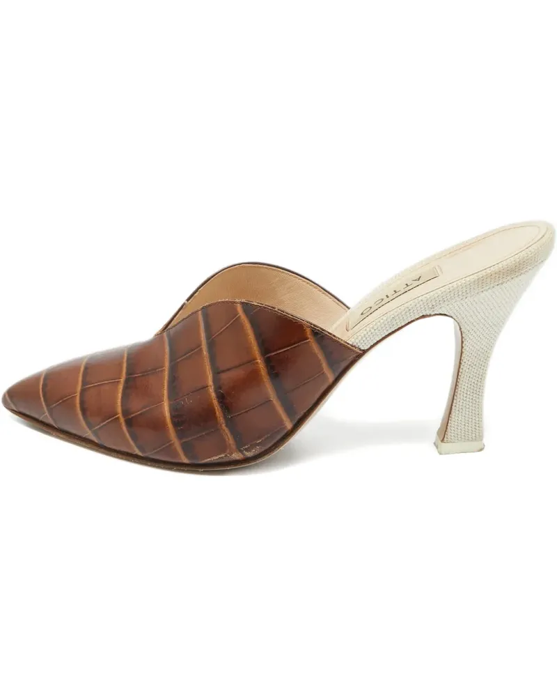 ATTICO Mules mit Kroko-Effekt - Braun Braun