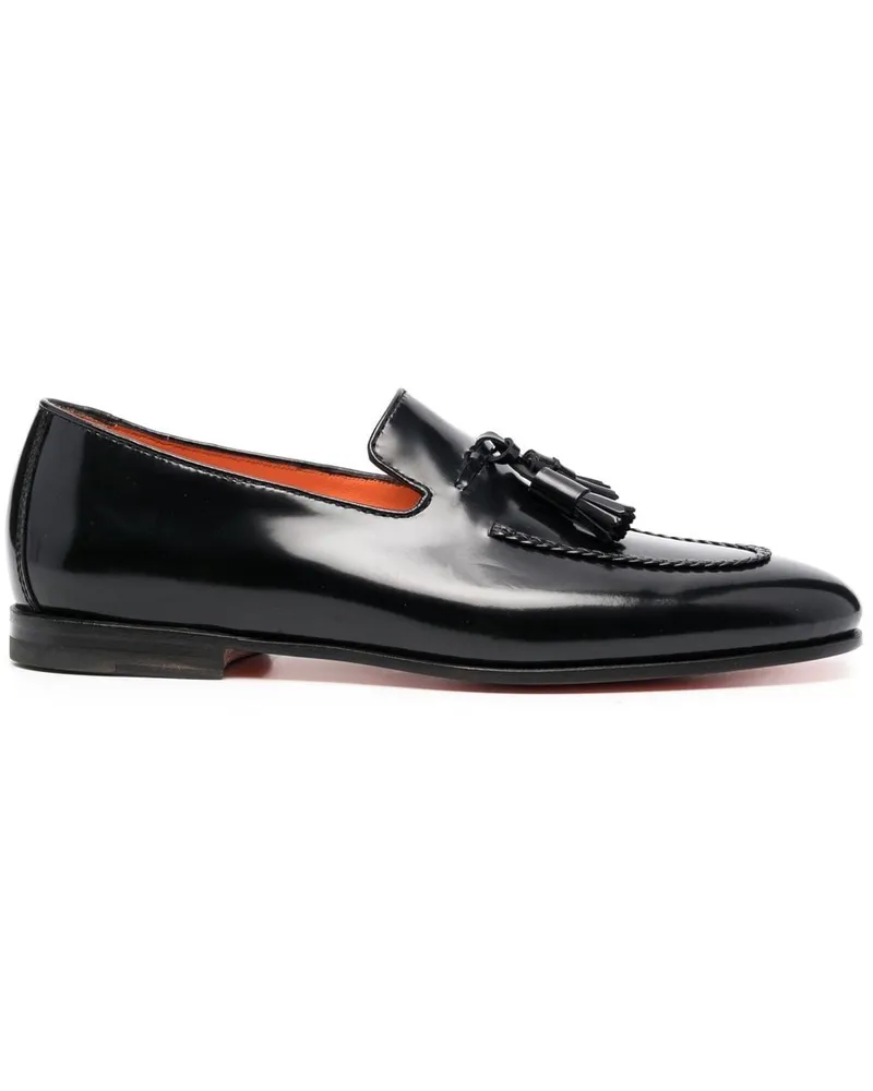 Santoni Loafer mit Quasten - Schwarz Schwarz