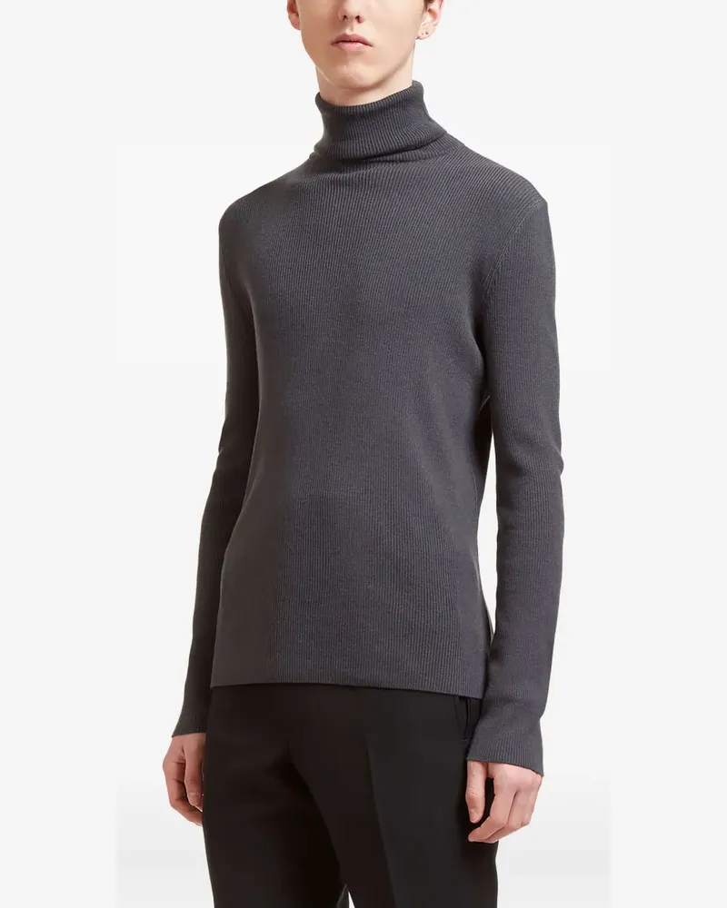 AIEZEN ribbed turtleneck sweater - Grau Grau