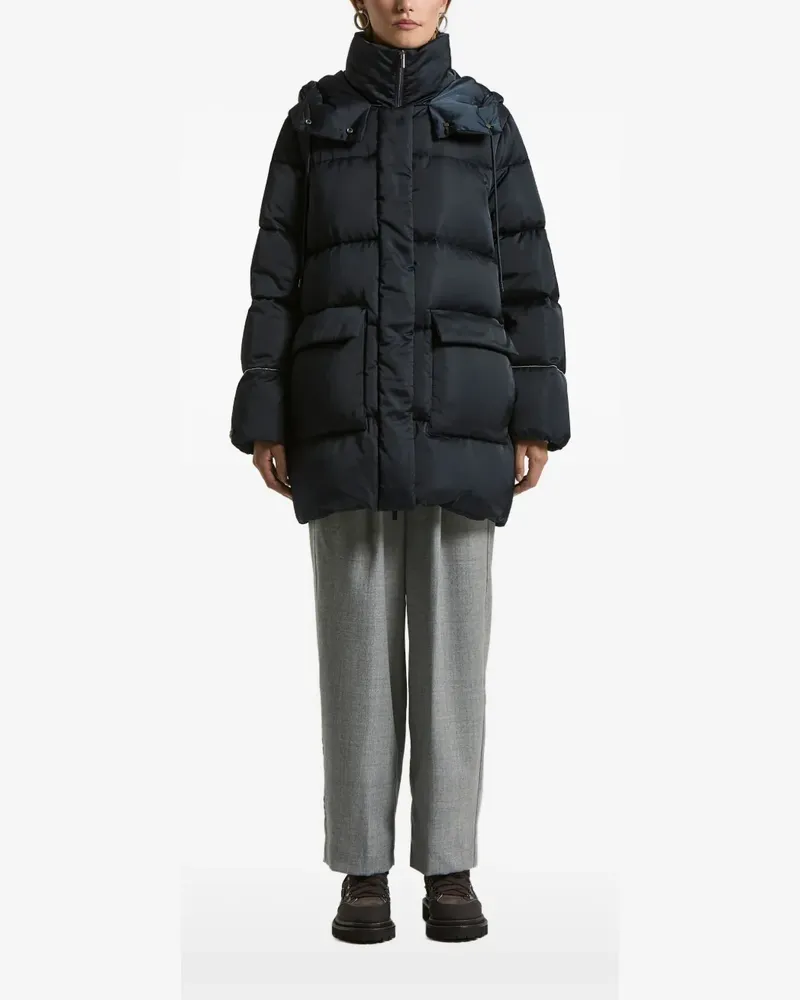 Peserico hooded padded coat - Blau Blau