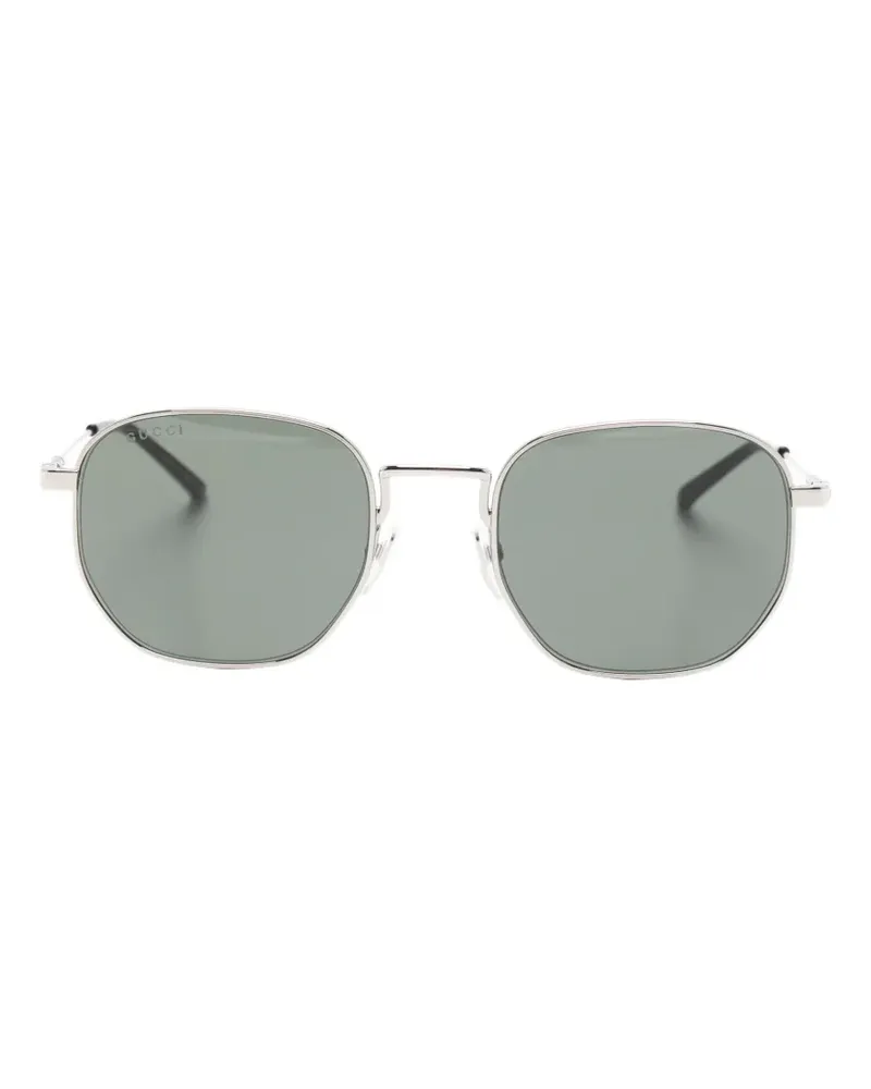 Gucci Sonnenbrille mit geometrischem Gestell - Silber Silber