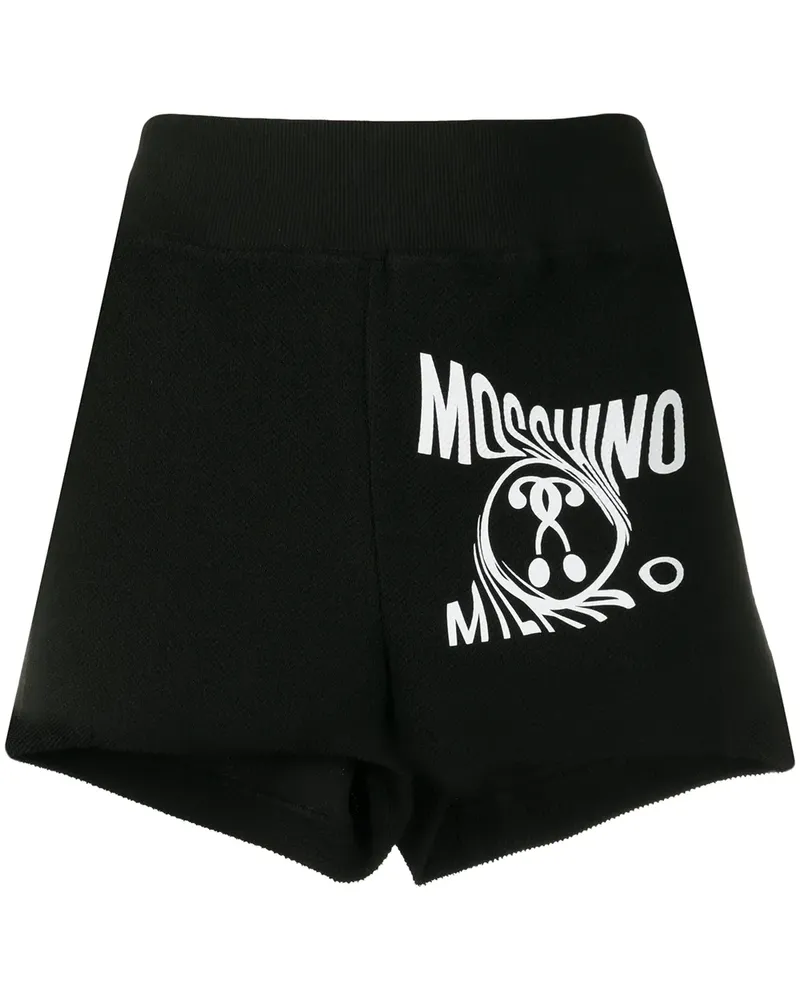 Moschino Shorts mit Logo-Print - Schwarz Schwarz