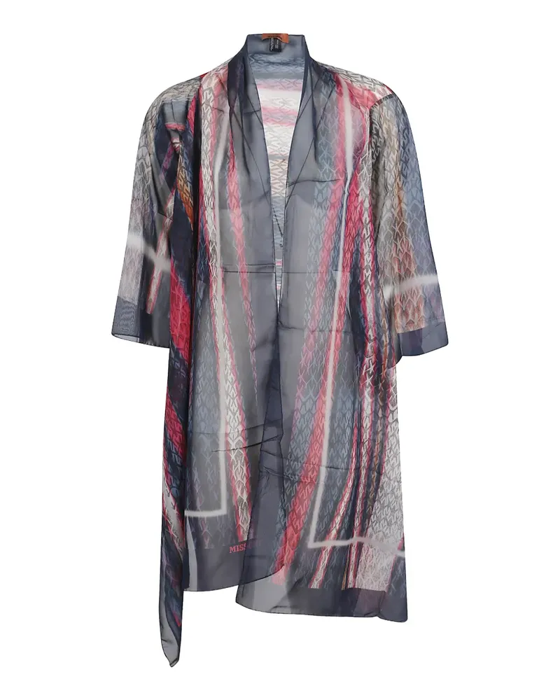 Missoni Schal mit mehrfarbigem Muster - Blau Blau