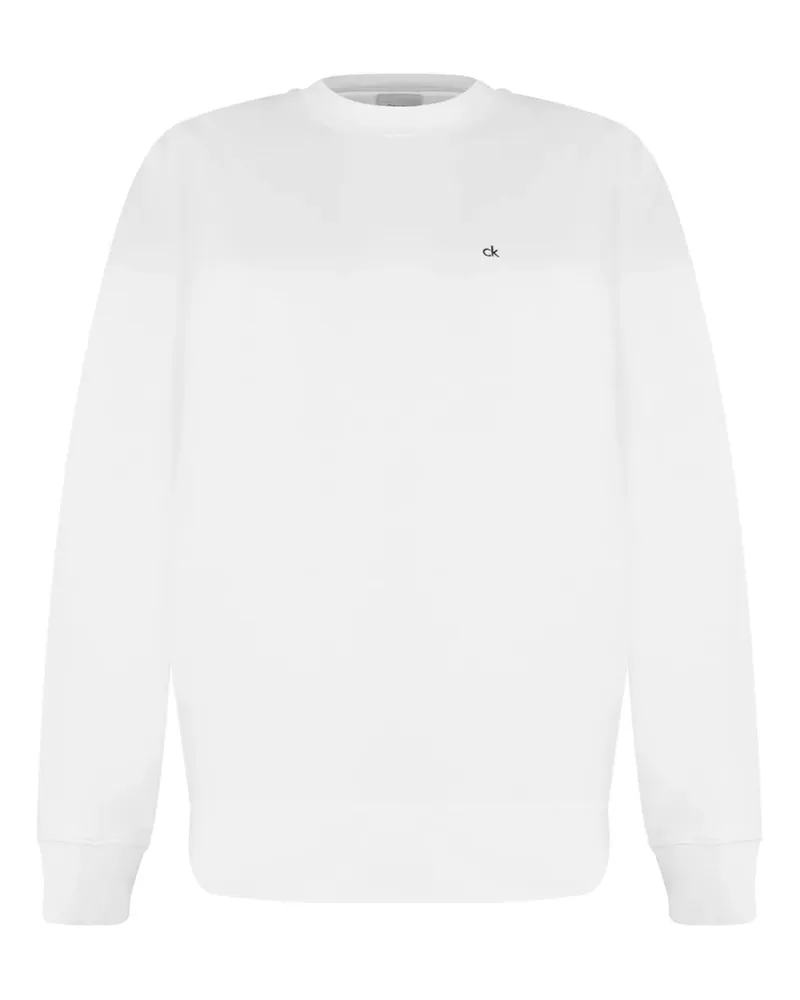 Calvin Klein Sweatshirt aus Fleece - Weiß Weiß