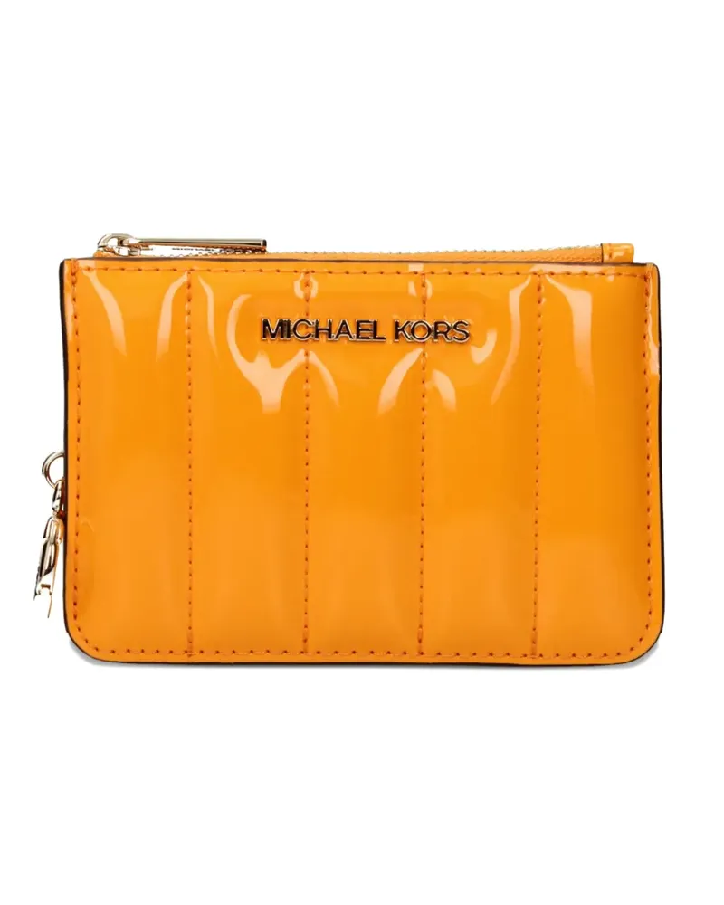 Michael Kors quilted patent card holder - Orange Orange