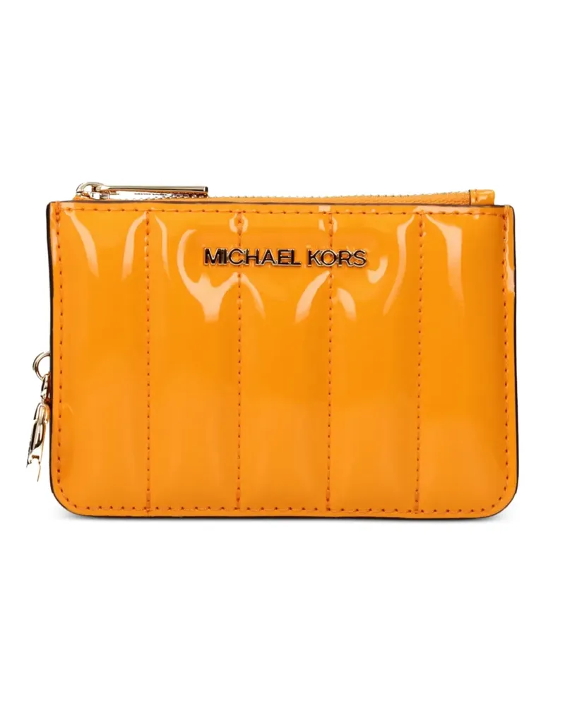 Michael Kors quilted patent card holder - Orange Orange
