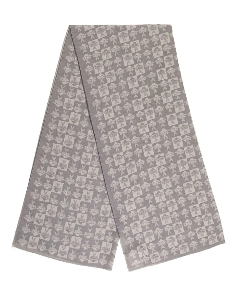 Bally Jacquard-Schal mit Wappenmuster - Blau Blau