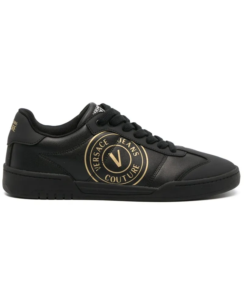 Versace Jeans Brooklyn V-Emblem Sneakers - Schwarz Schwarz