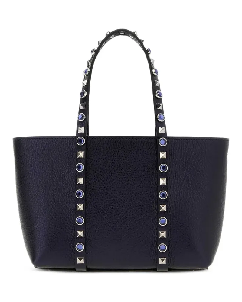 Valentino Garavani Rockstud crystal-embellished shoulder bag - Blau Blau