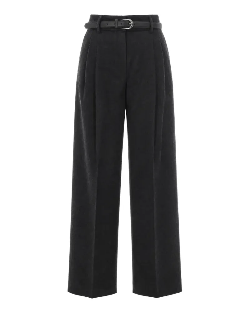 Max Mara Hose mit weitem Bein - Grau Grau