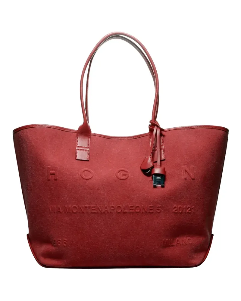 Hogan medium Address embossed tote bag - Rot Rot