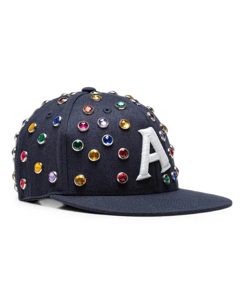 Anti Social Social Club crystal-embellished logo-patch cap - Blau Blau
