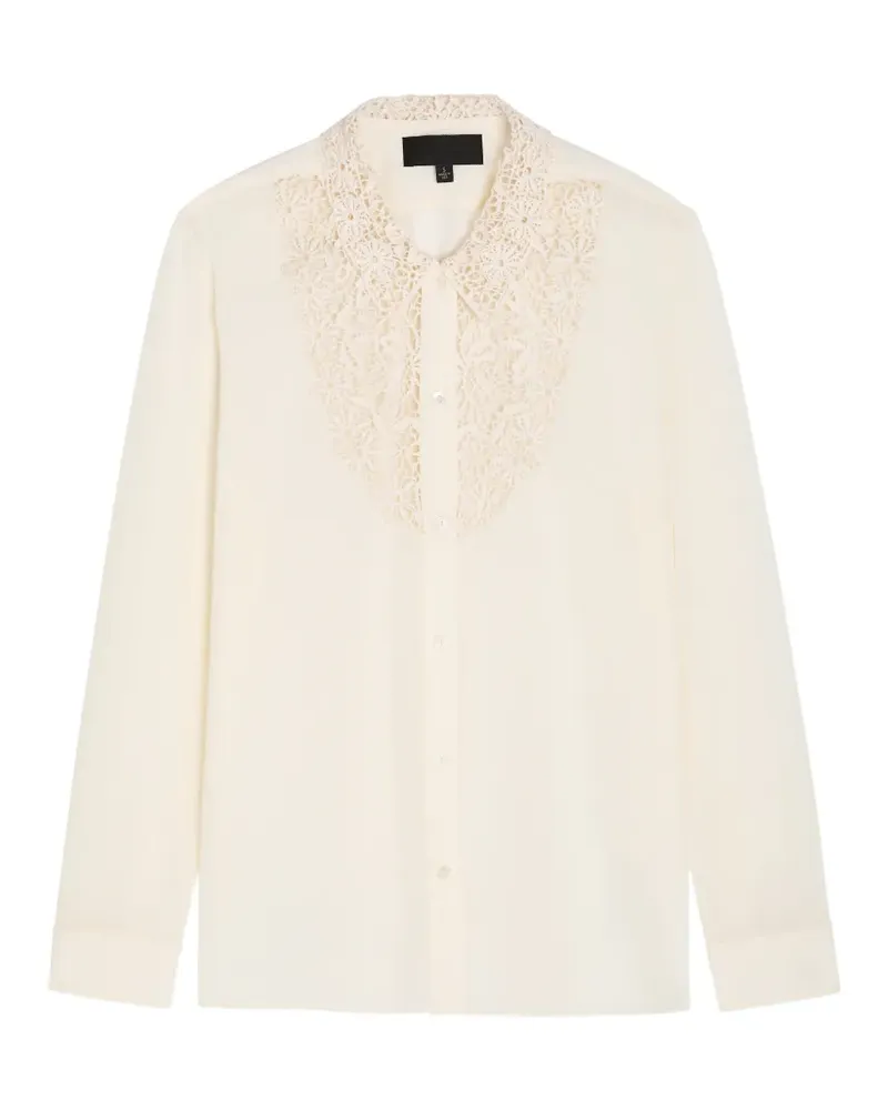 Nili Lotan lace collared shirt - Nude Nude