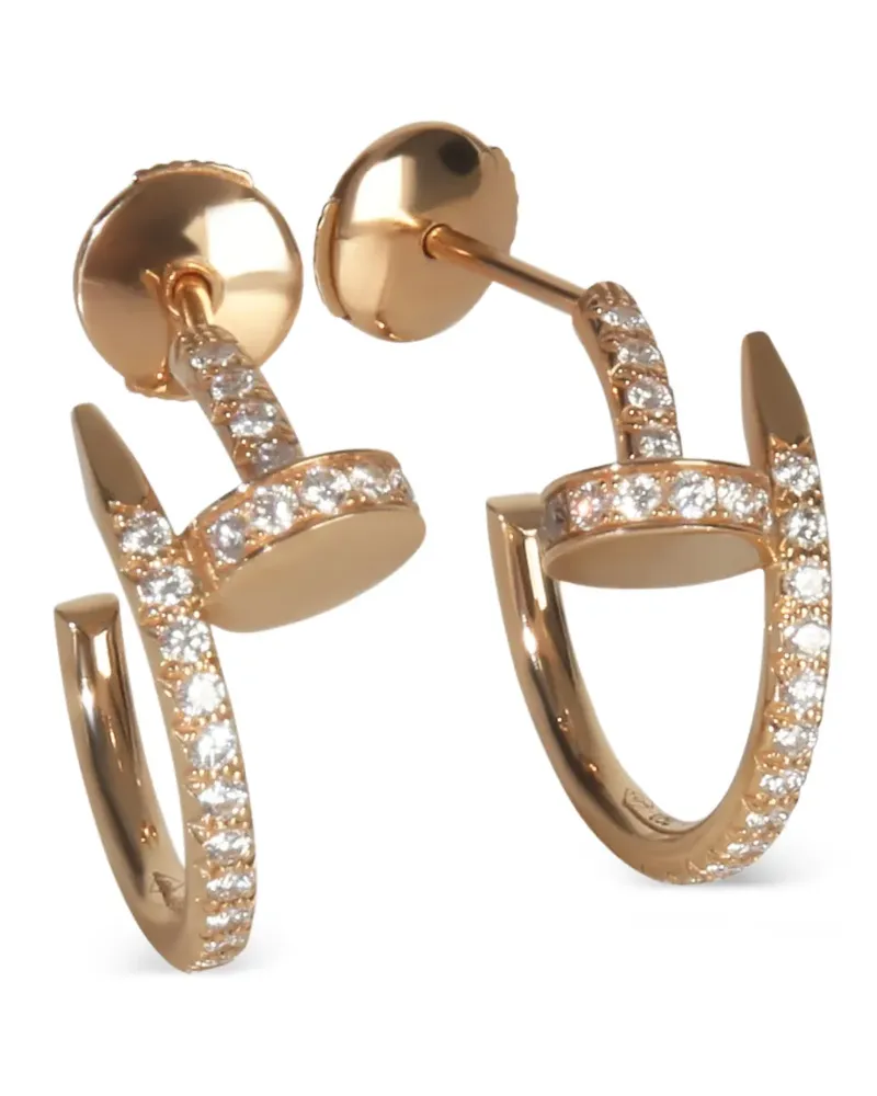 Cartier Kleine Juste un Clou Ohrringe mit Diamanten - Rosa Rosa
