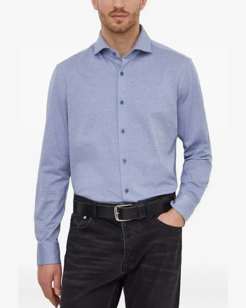 HUGO BOSS Texturiertes Hemd - Blau Blau